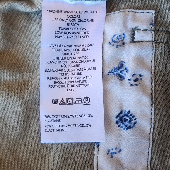 Pilcro Pants Womens 28 Green Camo Cargo Crop Straight Leg Stretch Casual Utility - Picture 7 of 15